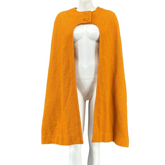Vintage Handmade Walter Reddick Woven Orange‎ Cape Dress Small Elegant Regency - Picture 8 of 14